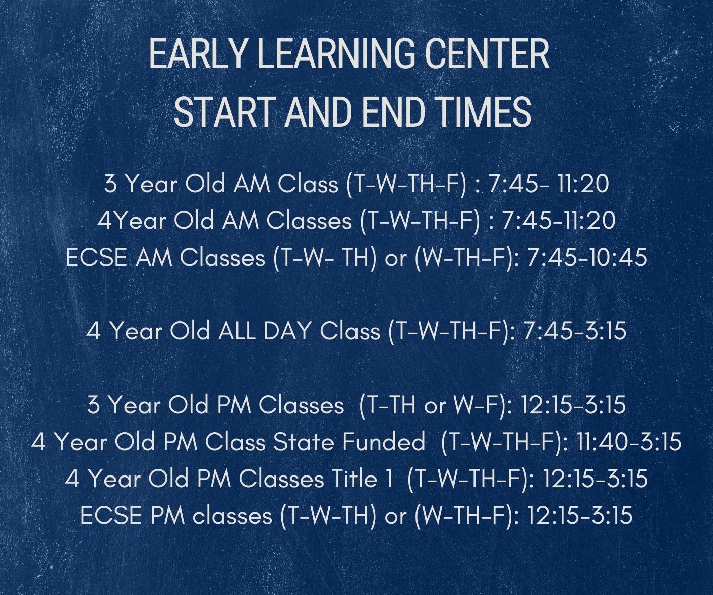 Start/Dismiss Times